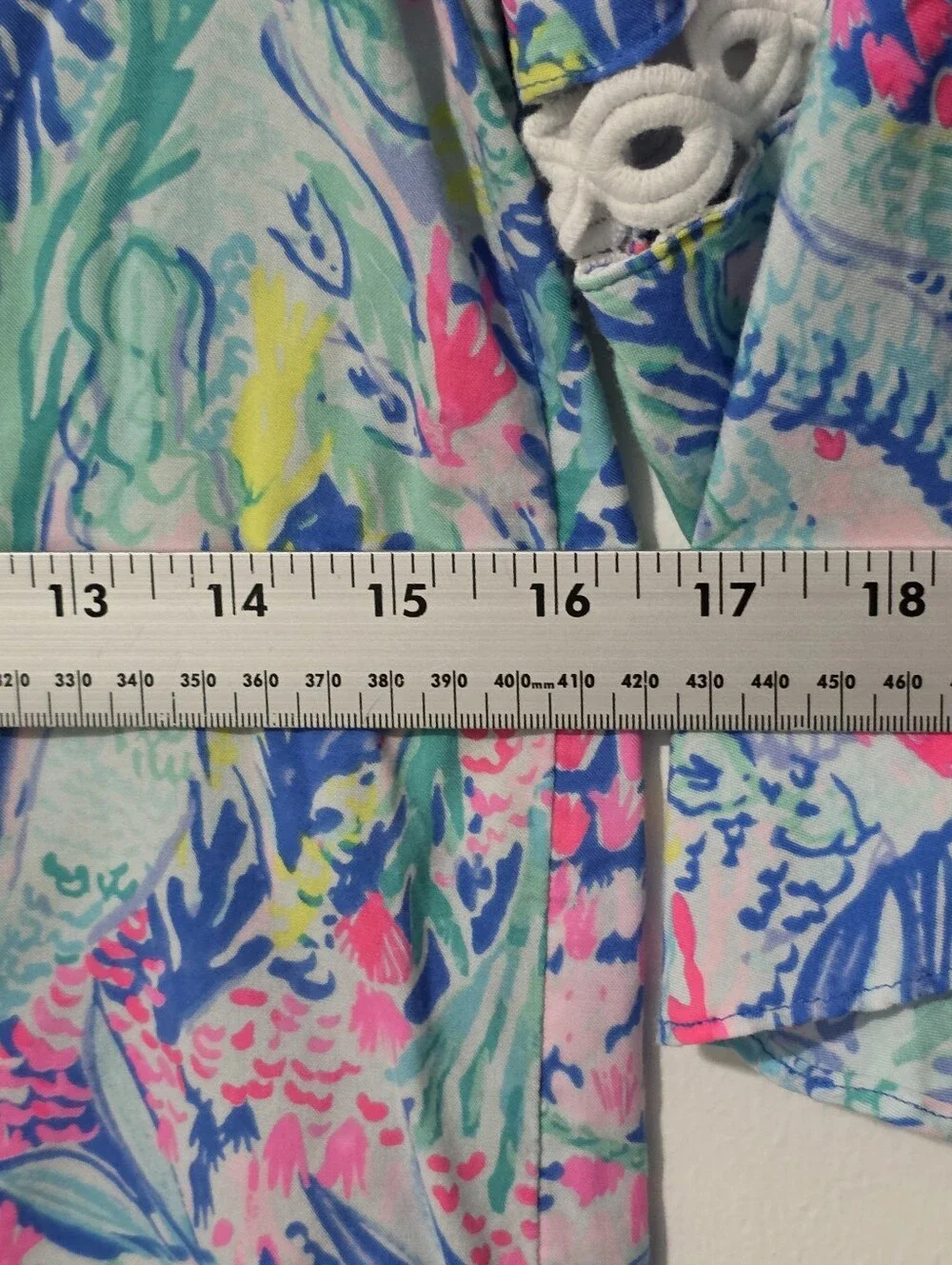 Lilly Pulitzer Pastel Floral Lace-Trim Swim Cover-Up